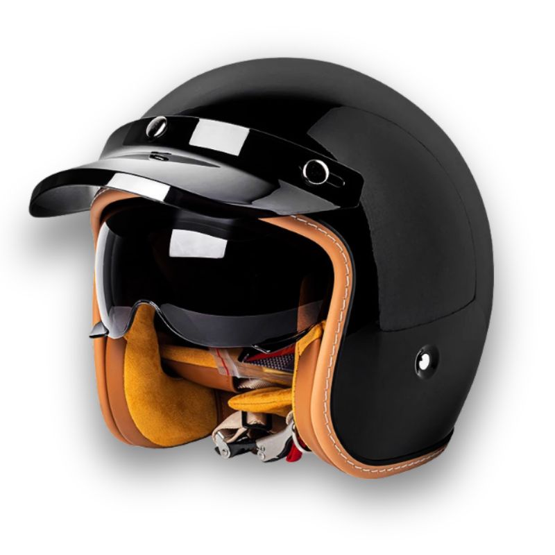 Unisex Motorcykelhjelm Klassisk Stil
