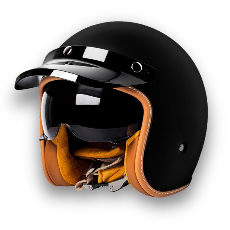 Unisex Motorcykelhjelm Klassisk Stil
