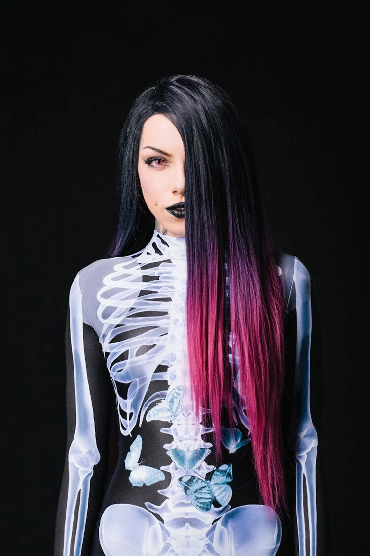 Unisex Skelet Kostume GlowInTheDark