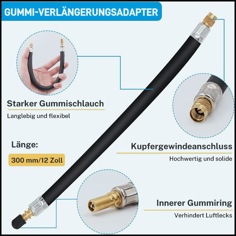 Universal Dækventilforlængere Til Biler Og Cykler - Fleksibel Vinklet Design