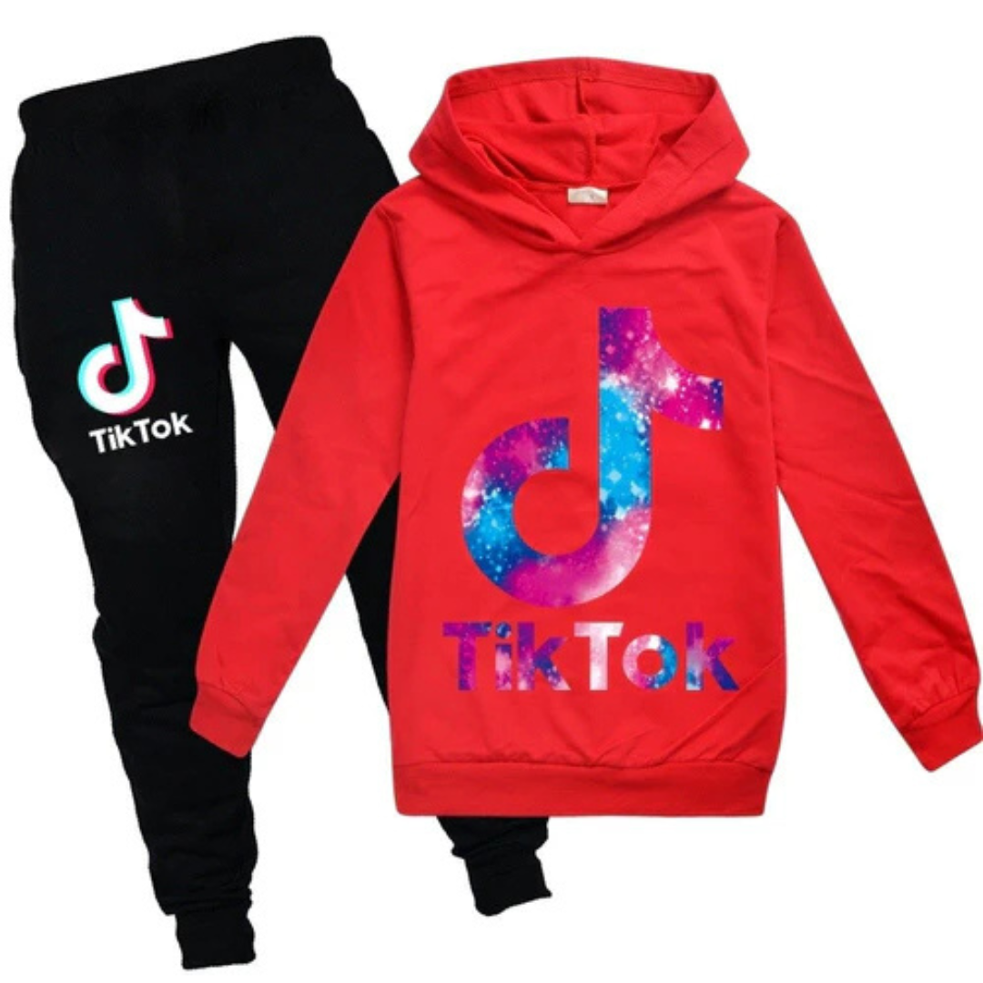 Tiktok Børne Joggingsæt | For altid en tiktoker | Unisex-zarada.dk