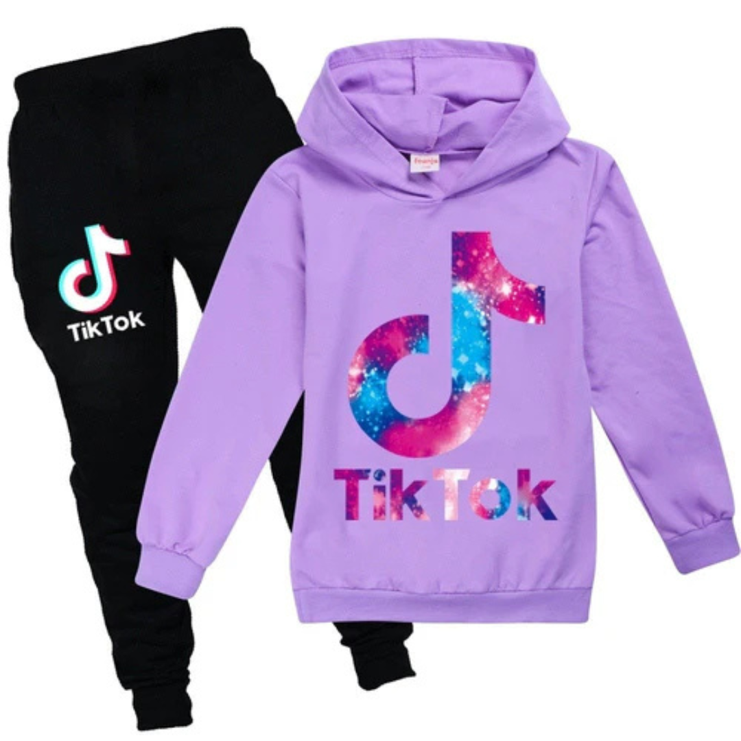 Tiktok Børne Joggingsæt | For altid en tiktoker | Unisex-zarada.dk