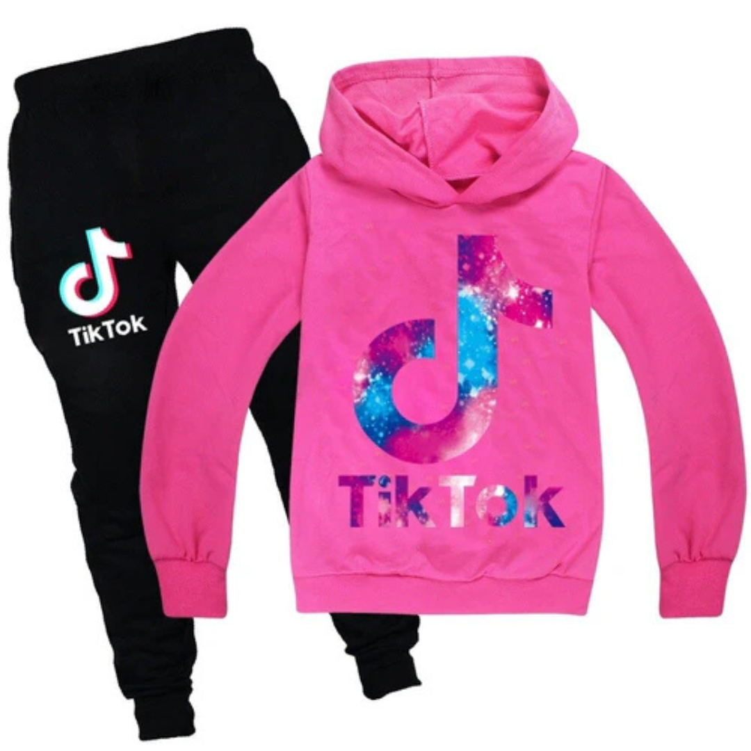 Tiktok Børne Joggingsæt | For altid en tiktoker | Unisex-zarada.dk