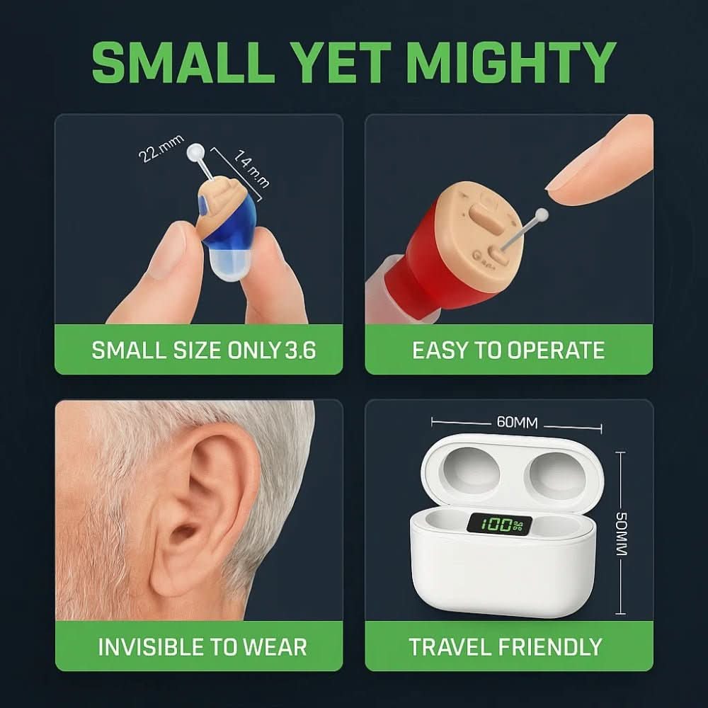 Usynlige In-Ear Høreapparater Kompakt Design