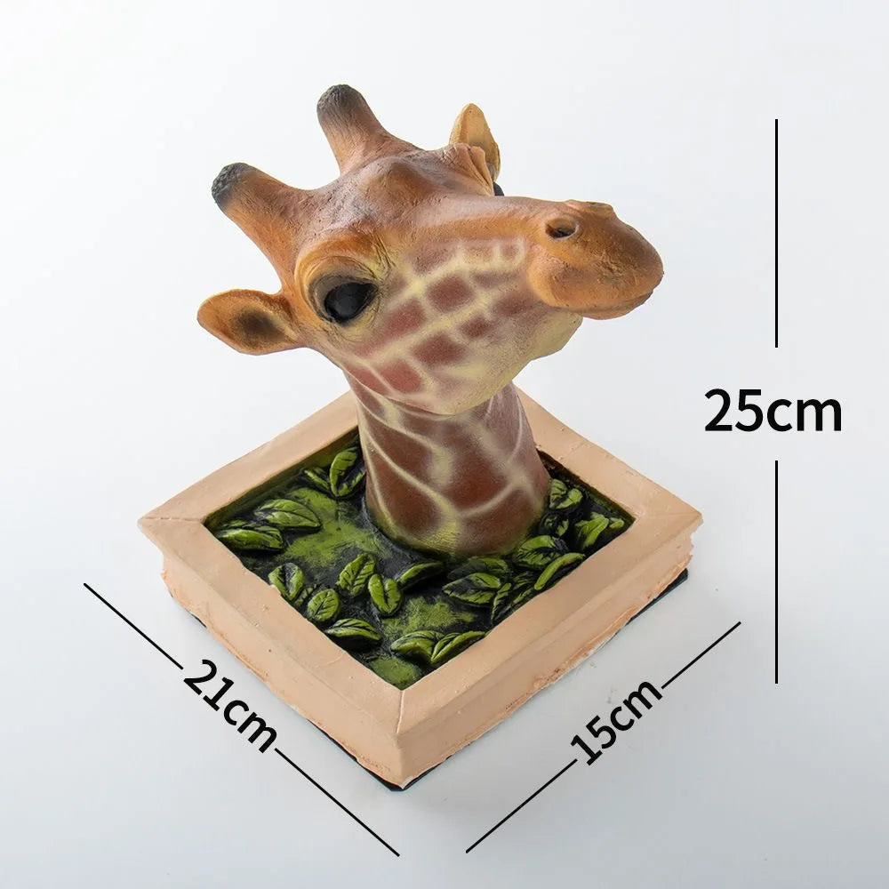 Vægdekoration Giraffehoved 3D Skulptur