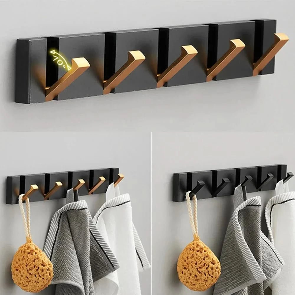 Vægkrog i Rustfrit Stål Foldbar Minimalistisk Design
