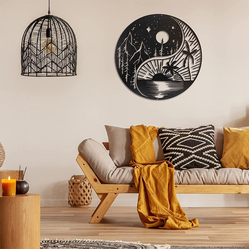 Vægkunst Livets Træ Dekorativ Metal Design til Hjemmeindretning