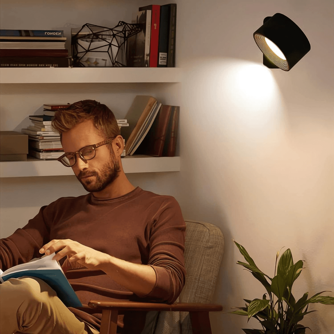 Væglampe Trådløs Justerbar 360° Moderne Design