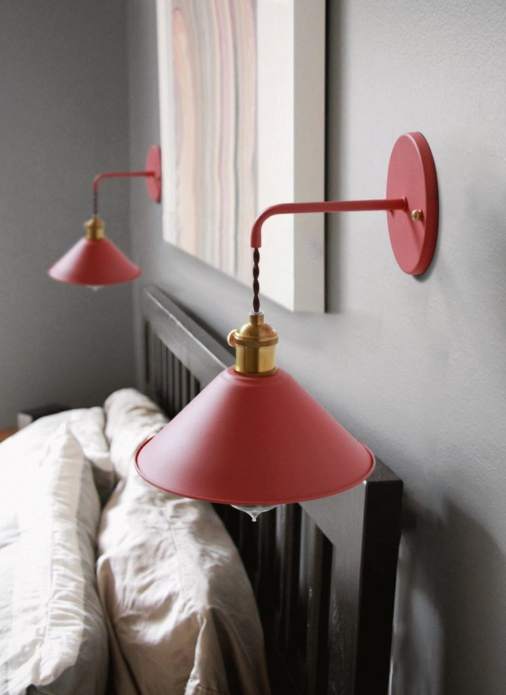 Væglampe i Vintage Stil med Farverigt Design