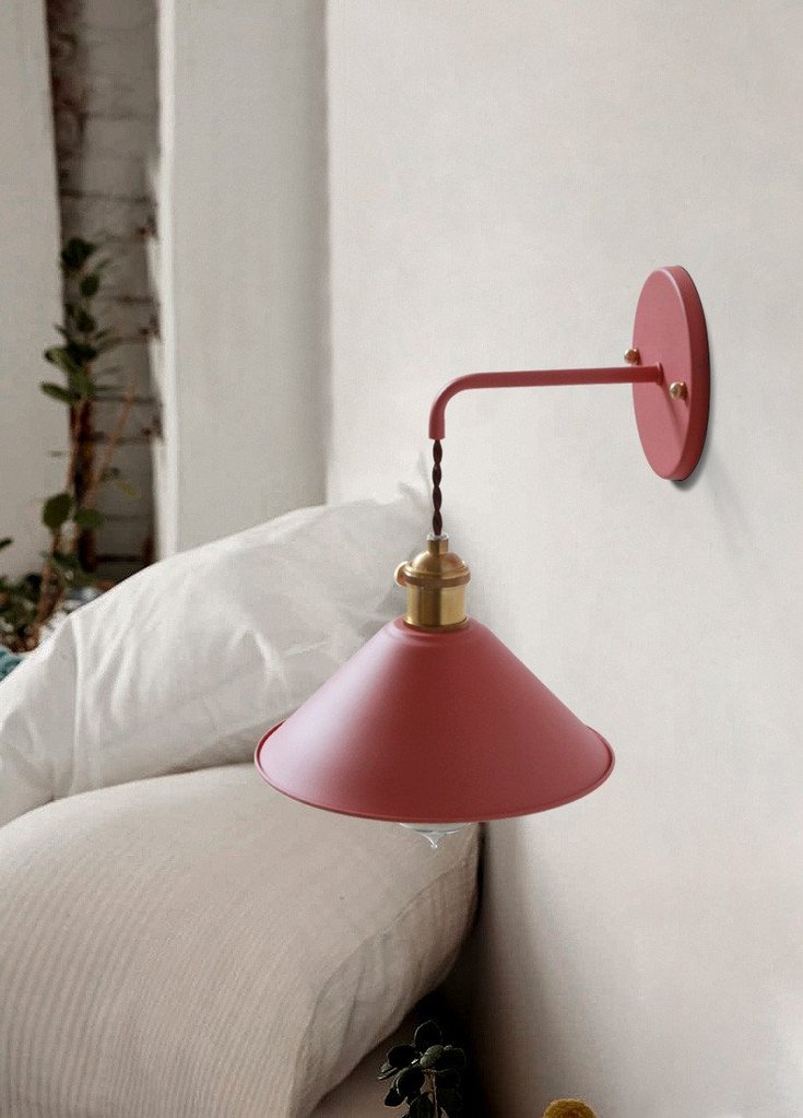 Væglampe i Vintage Stil med Farverigt Design