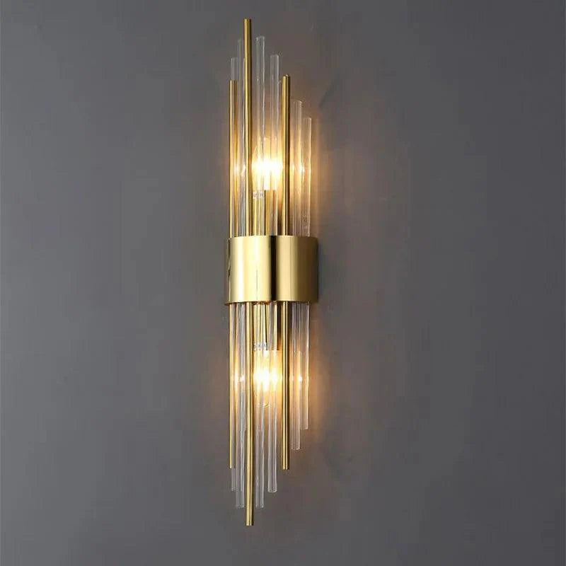 Væglampe med Krystal Design og Guld Detaljer