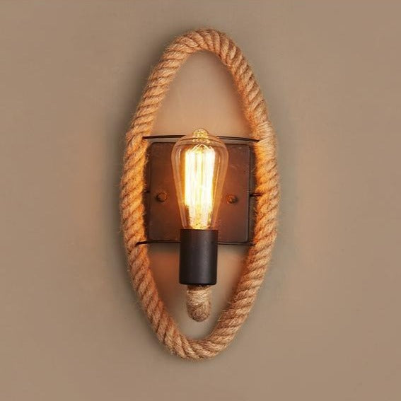 Vægmonteret Vintage Rope Lampe
