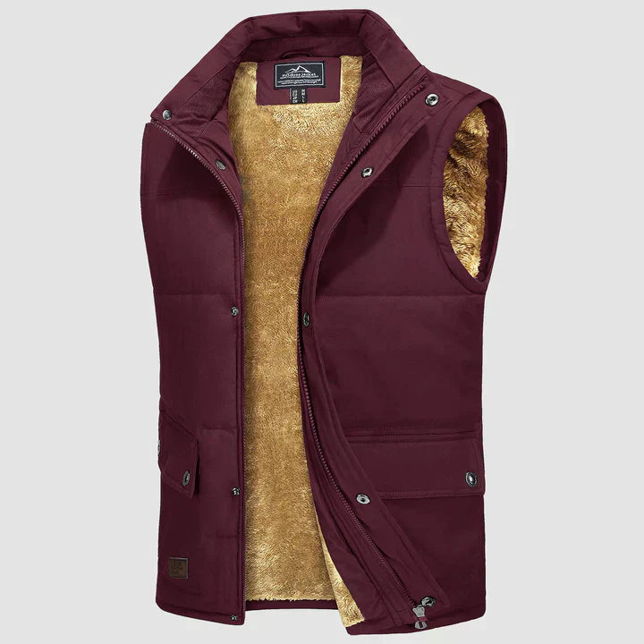 Mark Herre Gilet – Ærmeløs Bodywarmer med Praktiske Lommer & Daglig Komfort