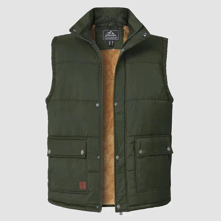 Mark Herre Gilet – Ærmeløs Bodywarmer med Praktiske Lommer & Daglig Komfort