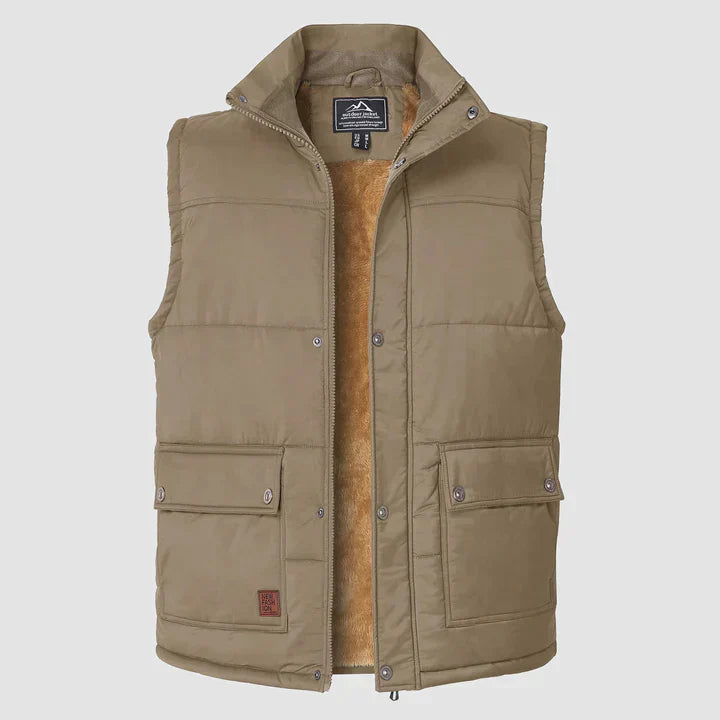 Mark Herre Gilet – Ærmeløs Bodywarmer med Praktiske Lommer & Daglig Komfort