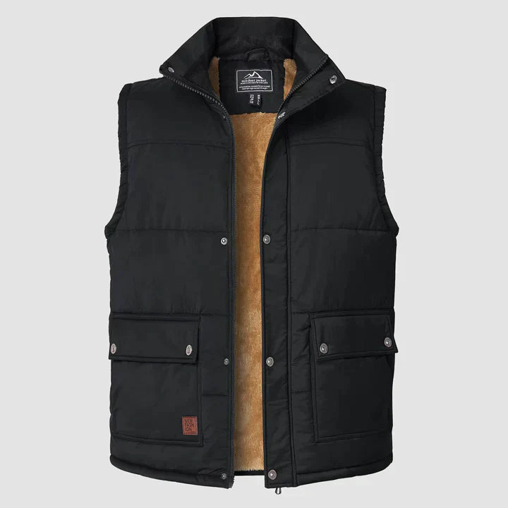 Mark Herre Gilet – Ærmeløs Bodywarmer med Praktiske Lommer & Daglig Komfort