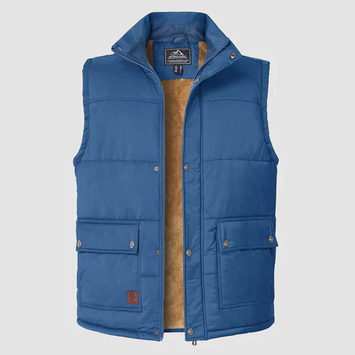 Mark Herre Gilet – Ærmeløs Bodywarmer med Praktiske Lommer & Daglig Komfort