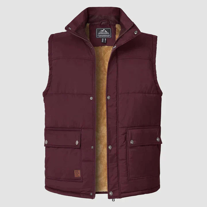 Mark Herre Gilet – Ærmeløs Bodywarmer med Praktiske Lommer & Daglig Komfort