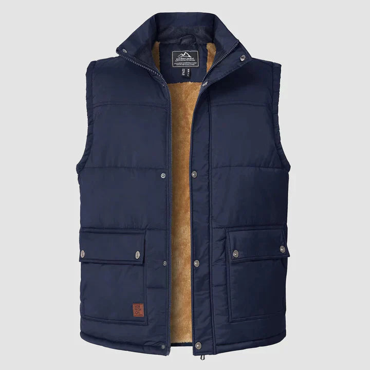 Mark Herre Gilet – Ærmeløs Bodywarmer med Praktiske Lommer & Daglig Komfort