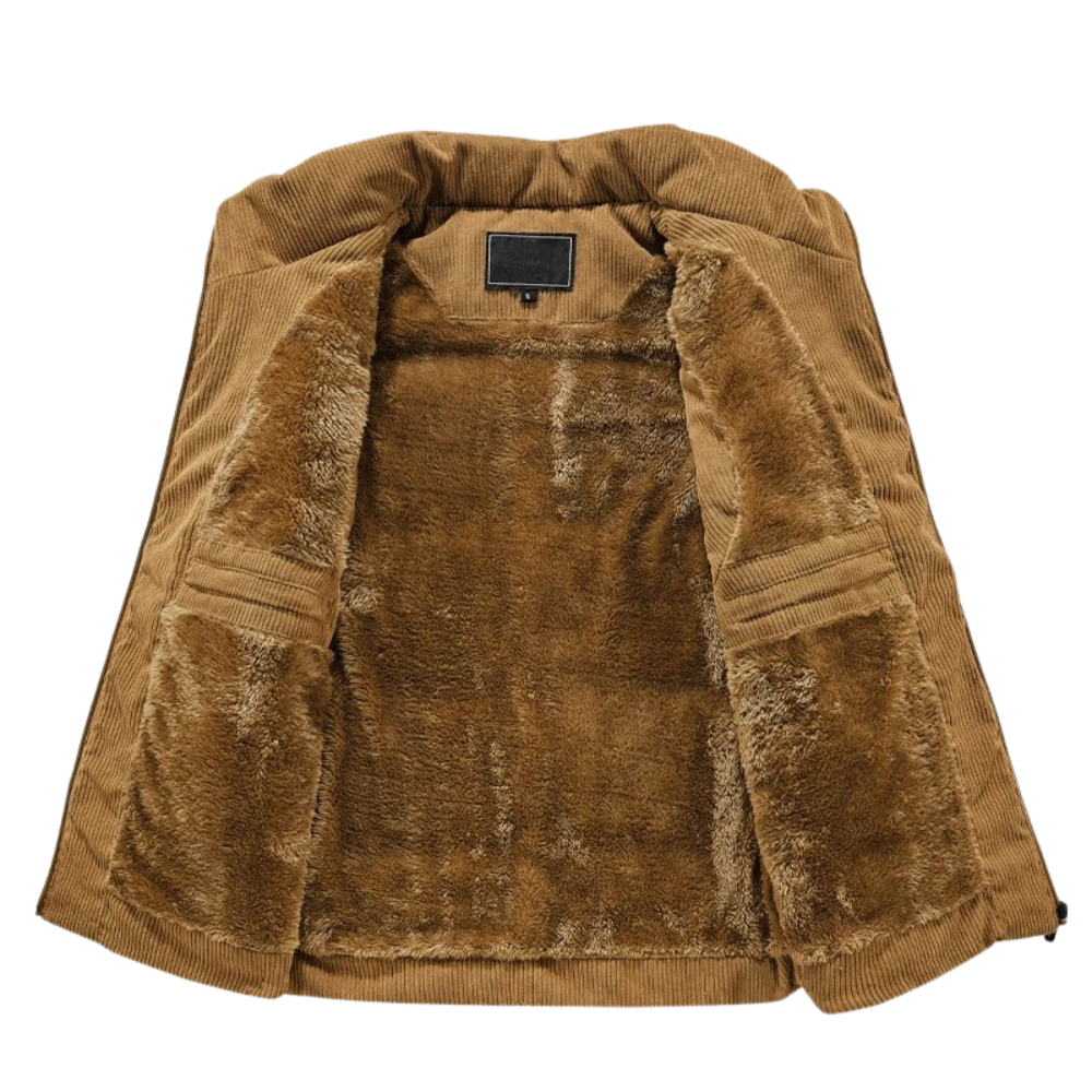Aiden Herre Corduroy Vest – Uden Ærmer med Praktiske Lommer & Lynlås