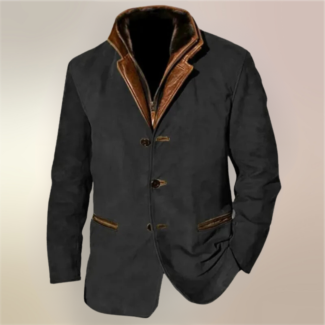 Aaron Jakke Vintage Mænd – Klassisk Elegant Jakke Retro Stil & Moderne Komfort