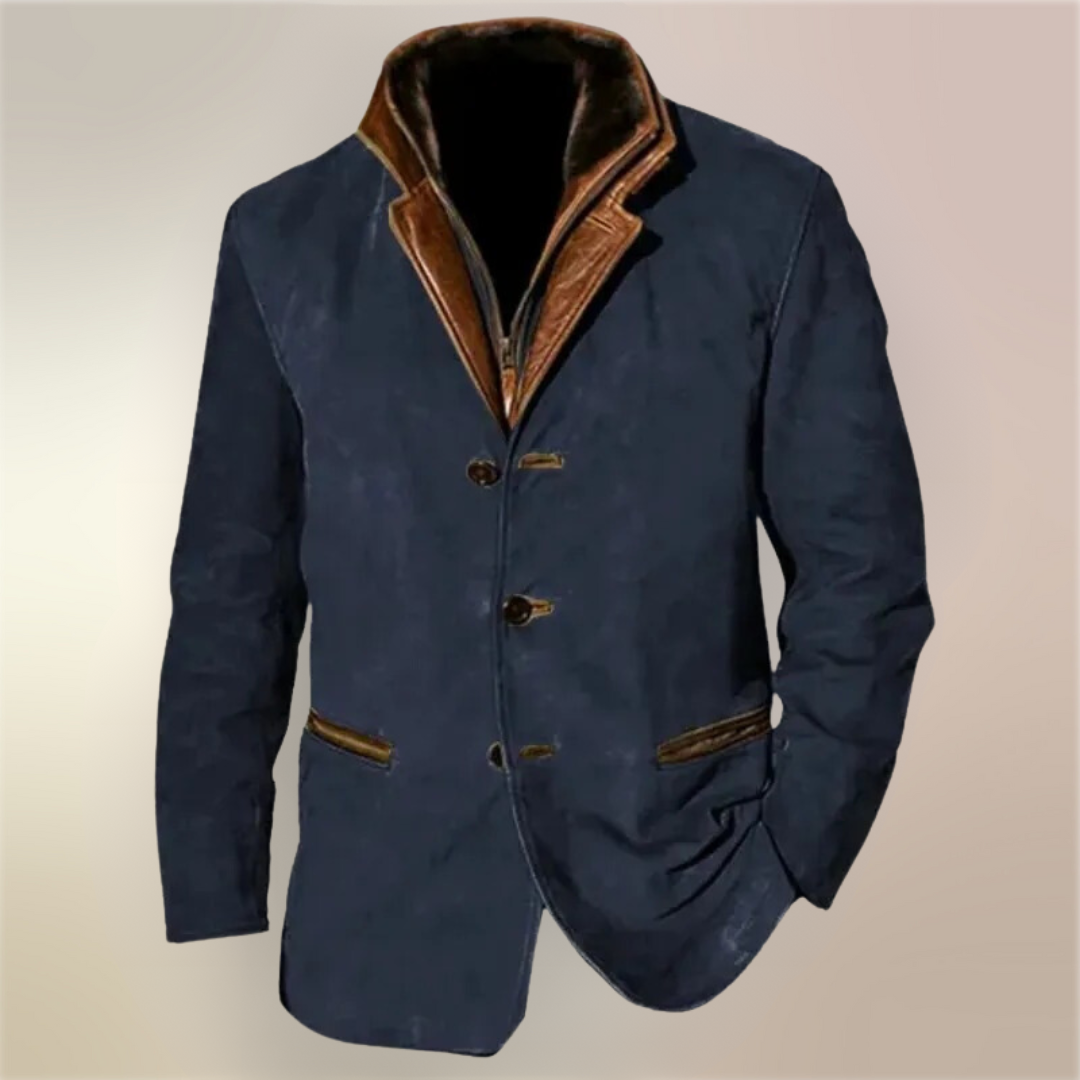 Aaron Jakke Vintage Mænd – Klassisk Elegant Jakke Retro Stil & Moderne Komfort