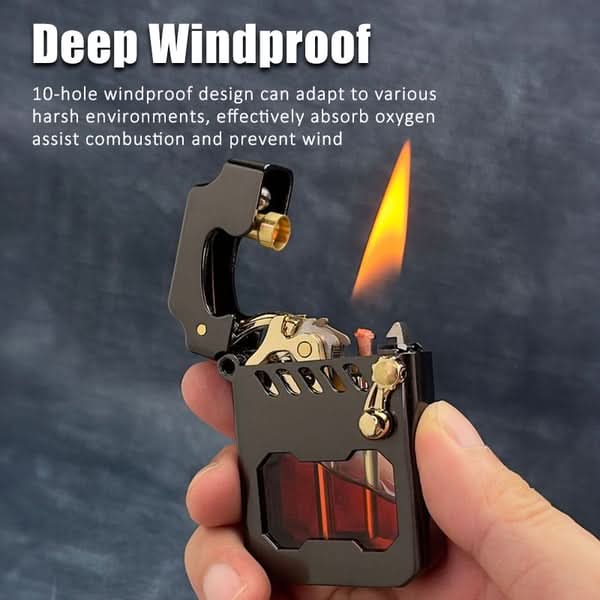 Vindtæt Lighter med Gearmekanisme