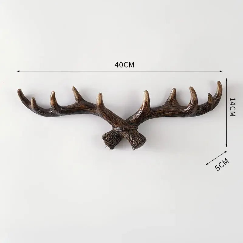 Vintage Antler Coat Rack Retro Design for Home Entryway