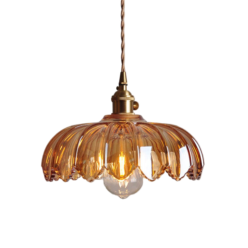 Vintage Blomsterhængende Lampe til Retro og Moderne Rum