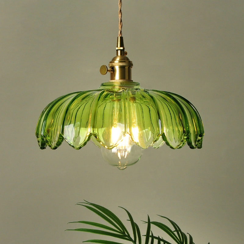 Vintage Blomsterhængende Lampe til Retro og Moderne Rum
