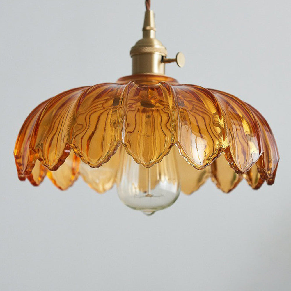 Vintage Blomsterhængende Lampe til Retro og Moderne Rum
