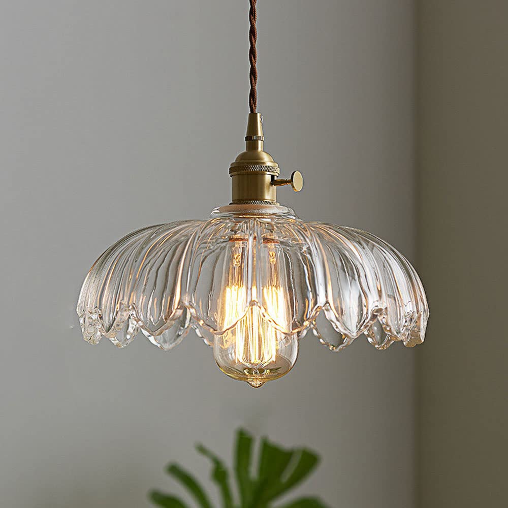 Vintage Blomsterhængende Lampe til Retro og Moderne Rum