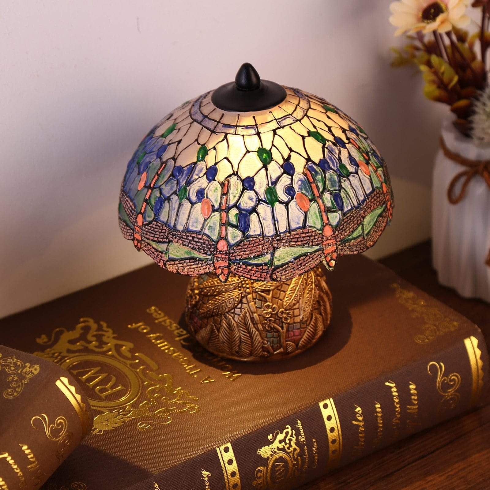 Vintage Lampe med Blomsterdesign
