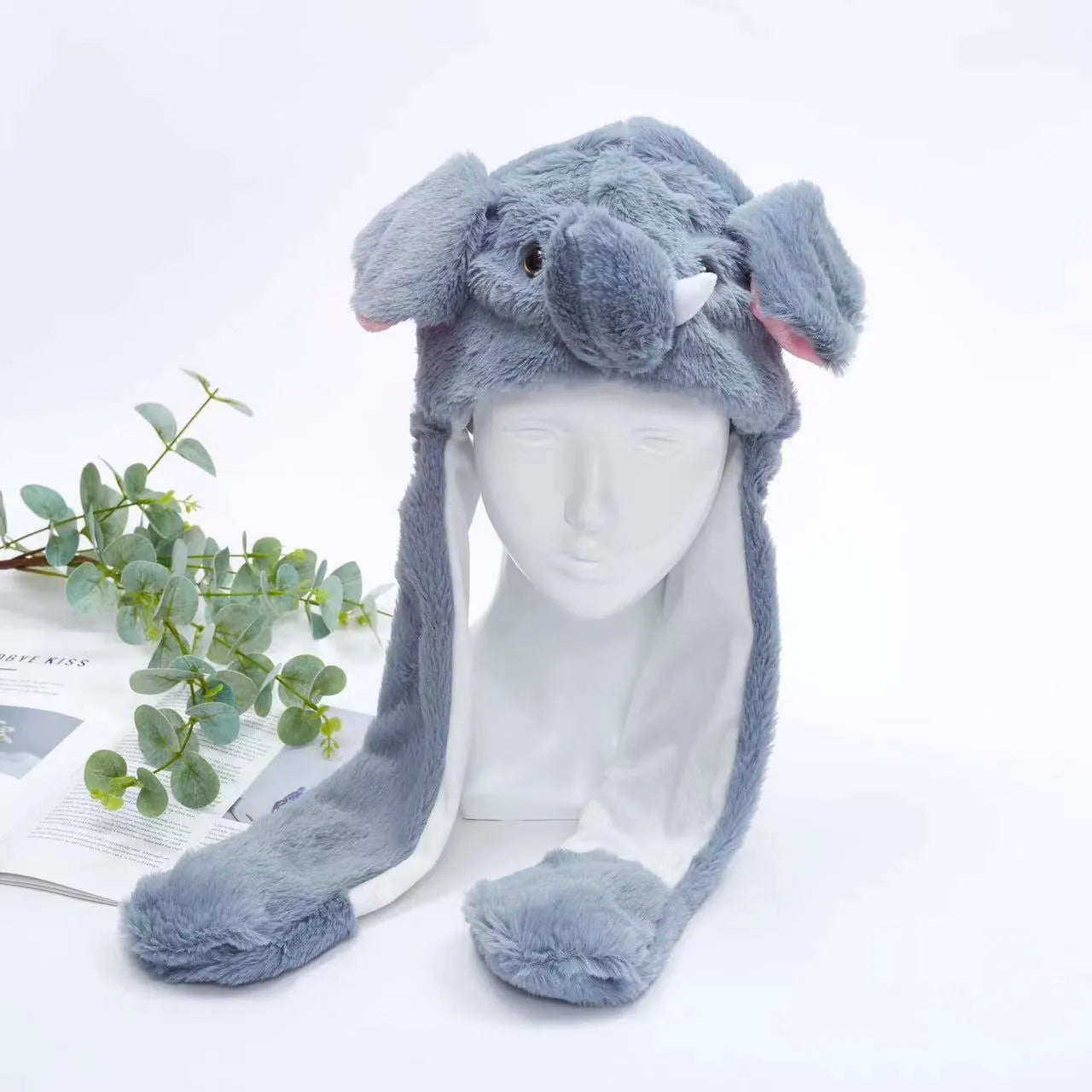 Vinterhat med bevægelige ører