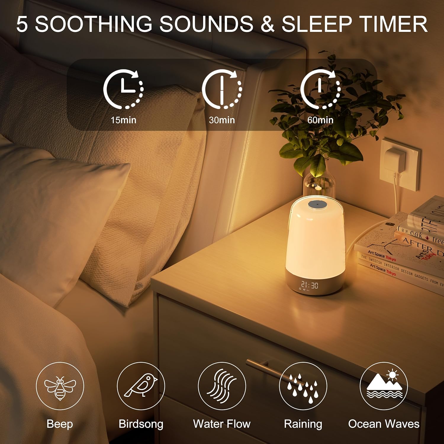 Wake-Up Light med Solopgang og Solnedgang