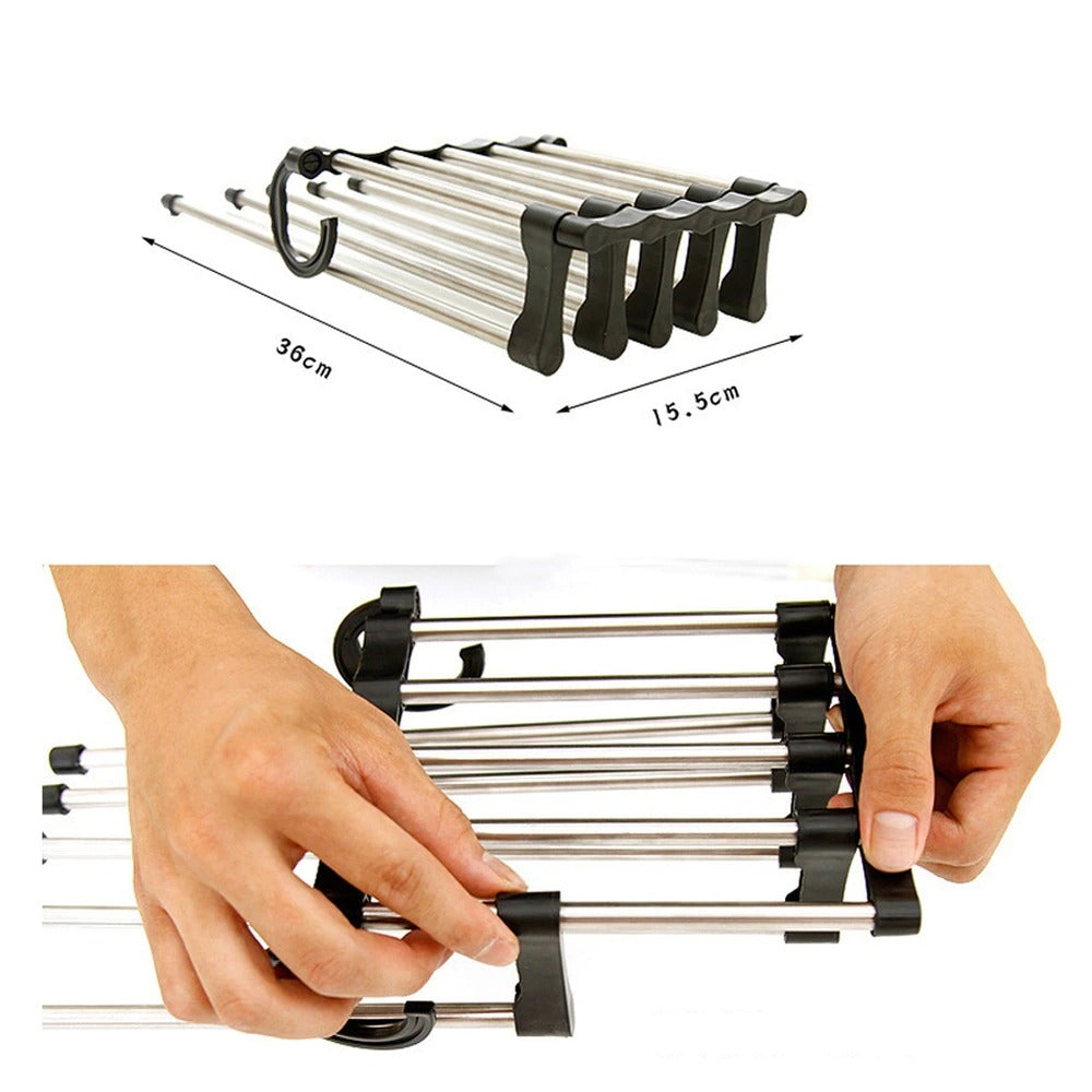 SpaceSaver | Multifunktionel Indtrækbar Skab Organizer Hanger-zarada.dk
