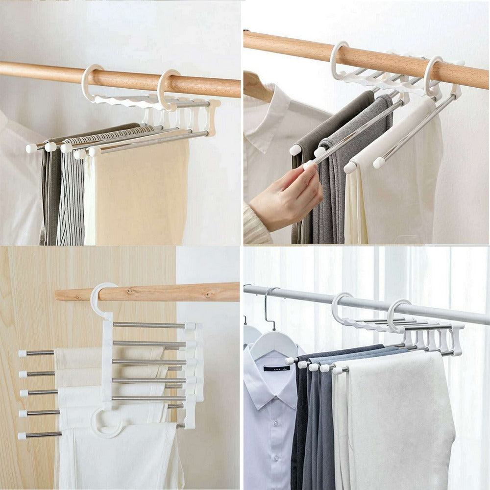 SpaceSaver | Multifunktionel Indtrækbar Skab Organizer Hanger-zarada.dk