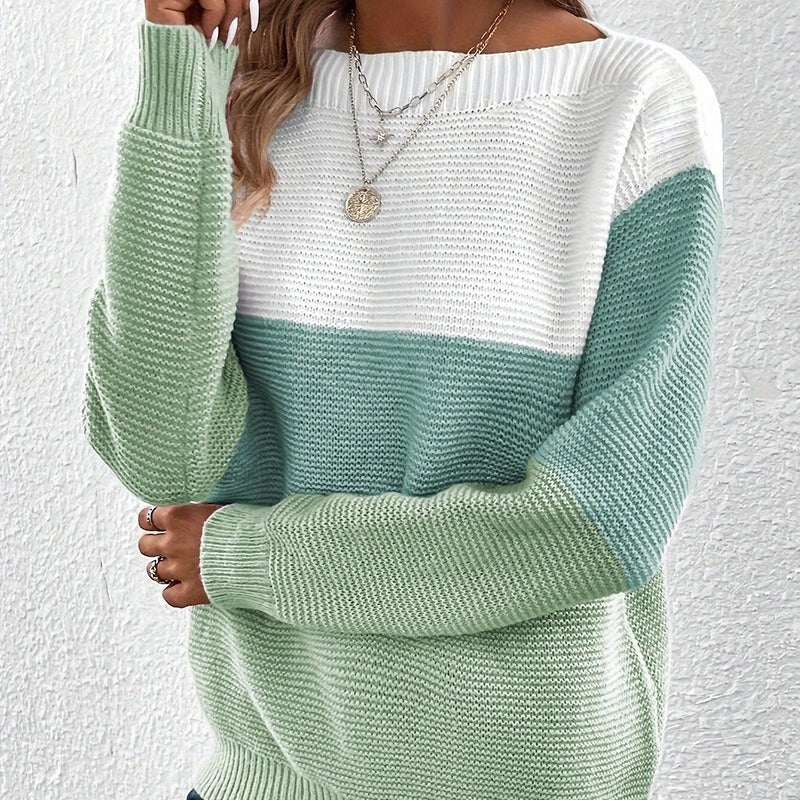 Kennedy Kvinders Vinter Sweater i Tykt Strik – Varm Langærmet Sweater med Casual Lige Snit