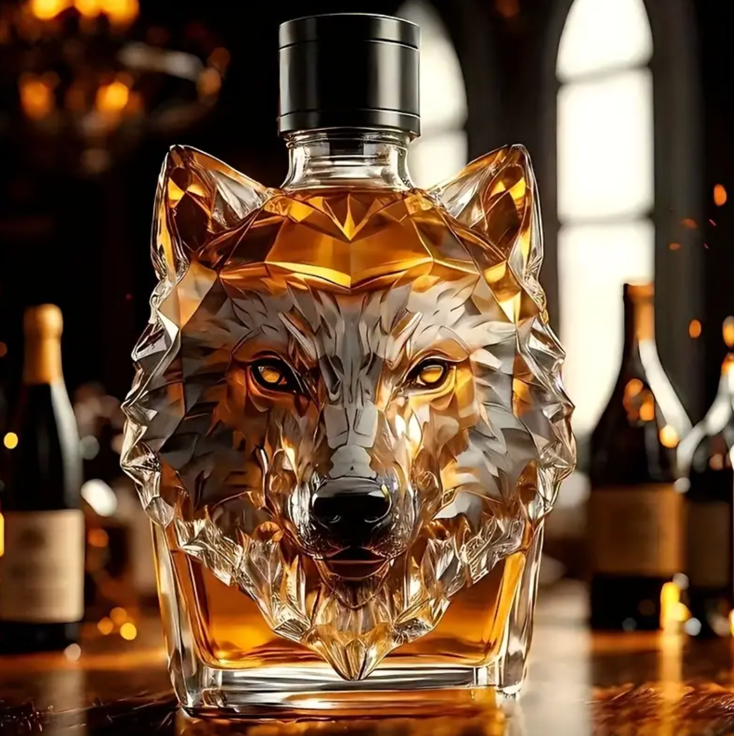 Whisky Karaffel med Ulv Design