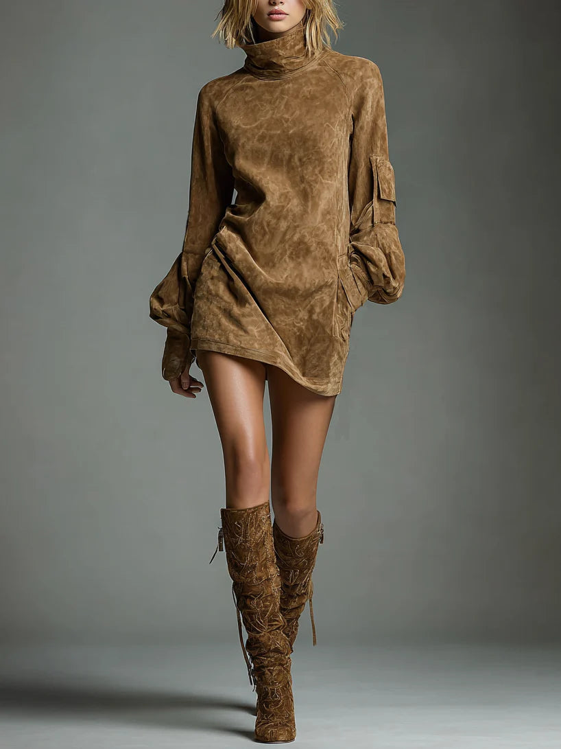 Marlowe | Vintage Suede Mini Kjole