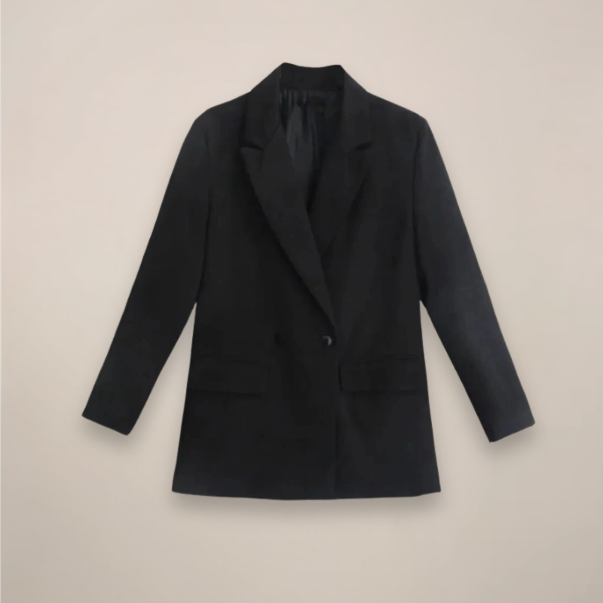Kvinders Oversized Dobbeltradet Blazer Frakke – Lang Smart Jakke til Efterår/Vinter