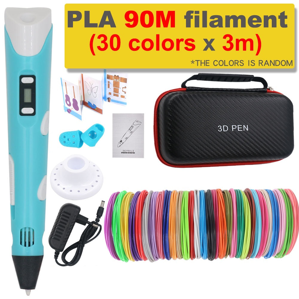 3D-Printpen DIY-tegnerpen med 200M PLA-filament, gave til børn