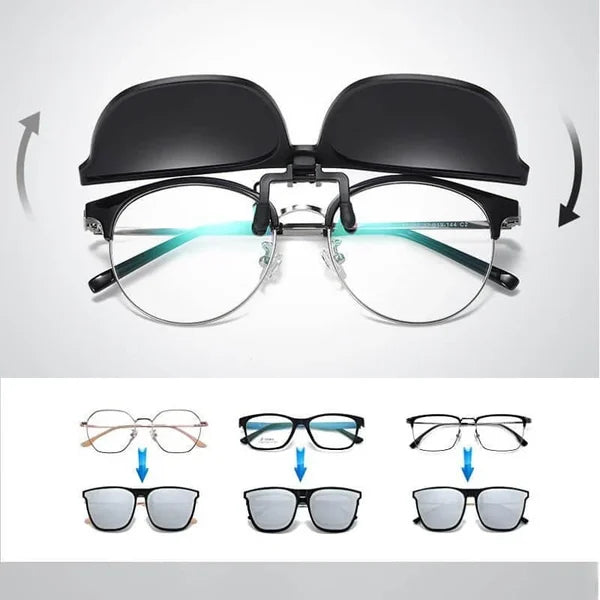 SunGuard | Forvandl dine almindelige briller til en stilfuld polariseret solbrille på et sekund