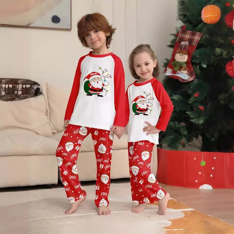 SantaRaglan | Passende familie julepyjamas sæt med Santa tryk