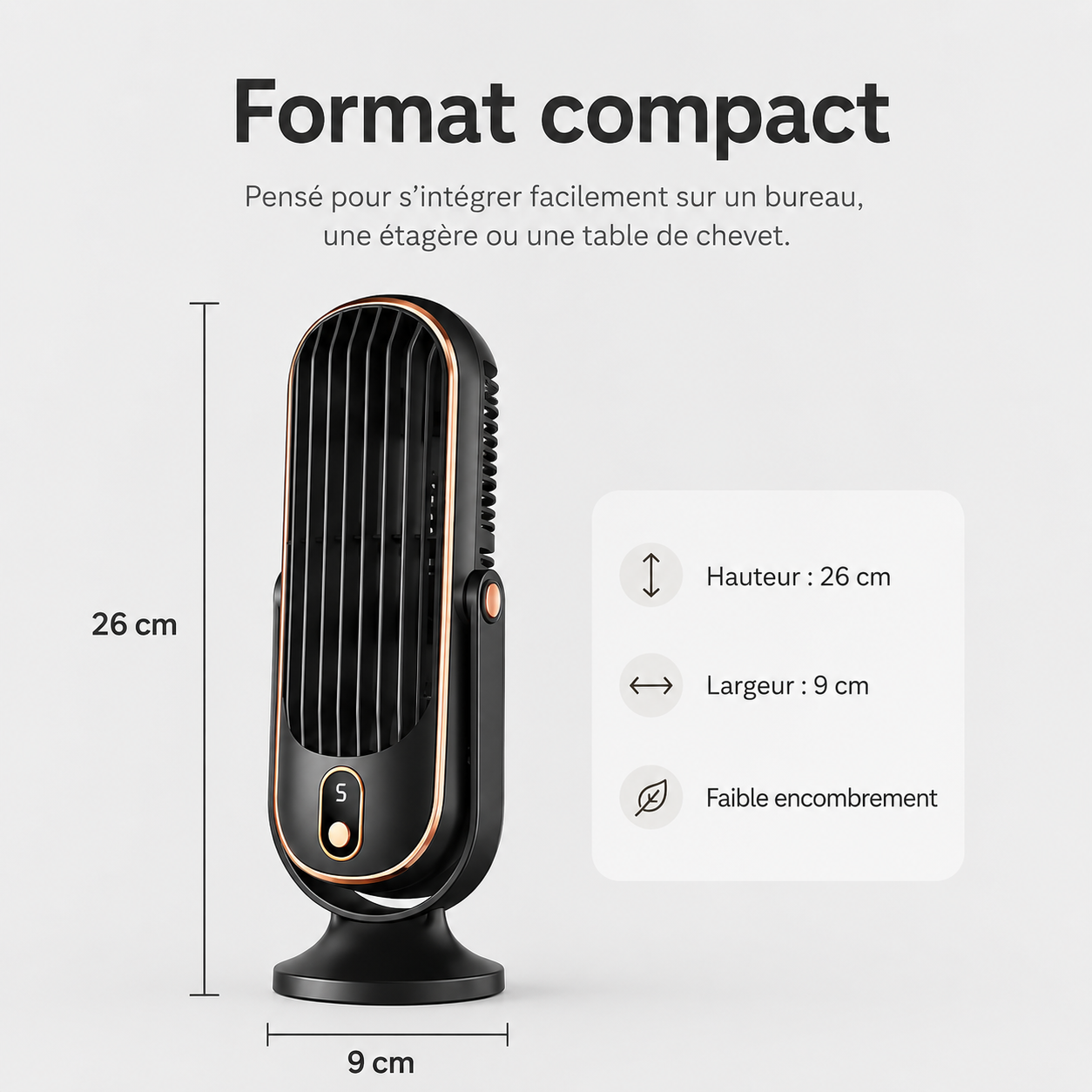 AeroLux Elite Køleventilator | Dobbelt Motor, 720° Rotation, Genopladelig via USB & Ultra Stille for Ultimativ Komfort Overalt