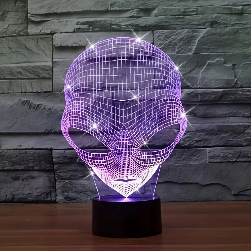 AstroLicht – 3D-alienlampe med LED farvebelysning og touchbetjening