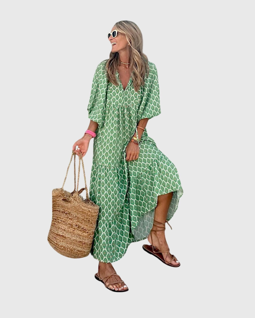 Boho Maxi Kjole – Åndbart Stof & Let Følelse