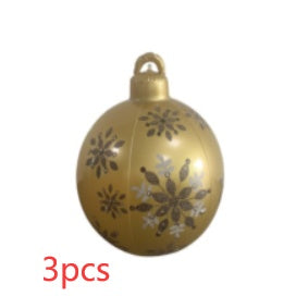 Oppustelig Julebold Udendørs Dekor 60cm – Vejrbestandig PVC Julepynt