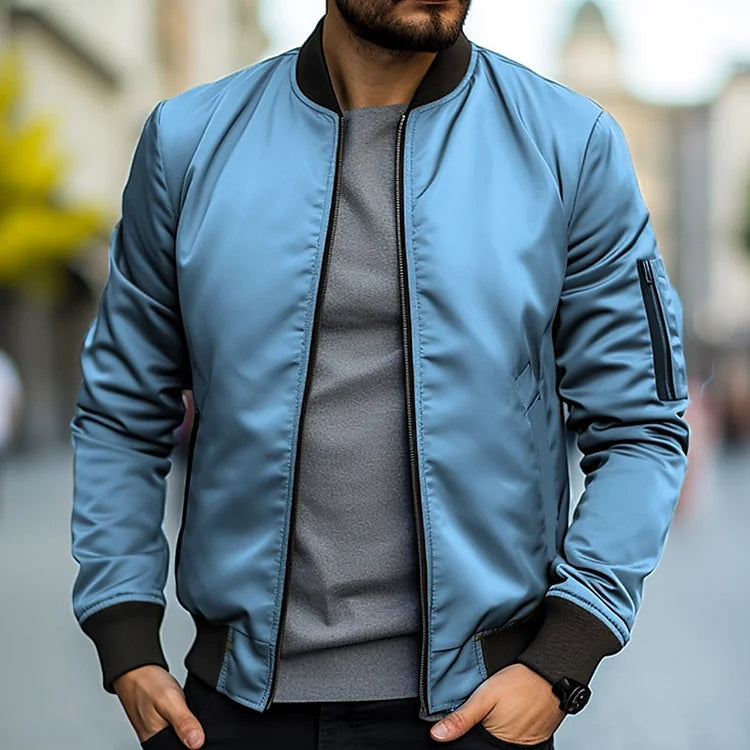 Linus Blouson til Mænd – Letvægts efterårs streetwear med opretstående krave