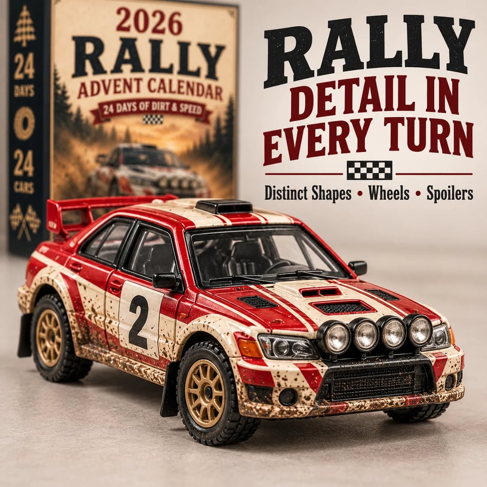 Rally Adventskalender 2026 – 24 Dagar Fulla av Rallybilar att Samla